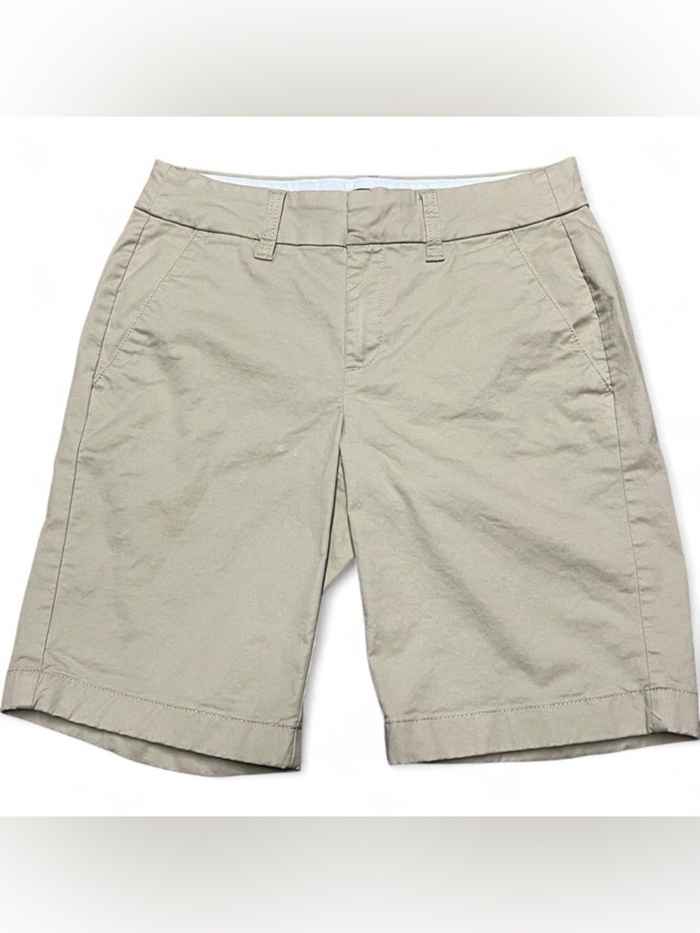 J.Crew Chino Shorts Womens Size 00 Khaki Summer Classic Flat Front Preppy
